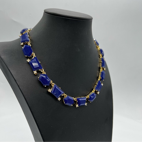 J. Crew Blue Goldtone Necklace - Picture 2 of 4